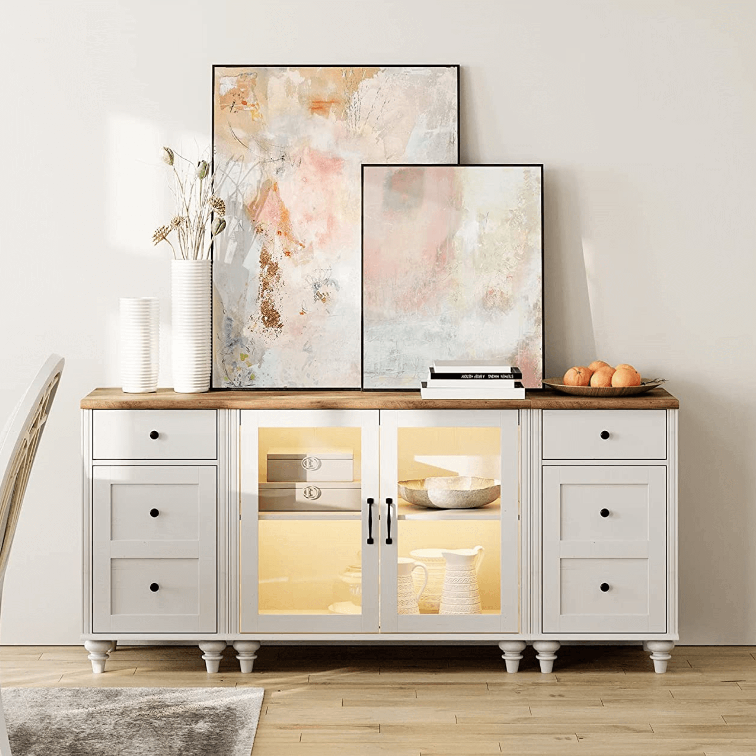 Off white best sale buffet cabinet