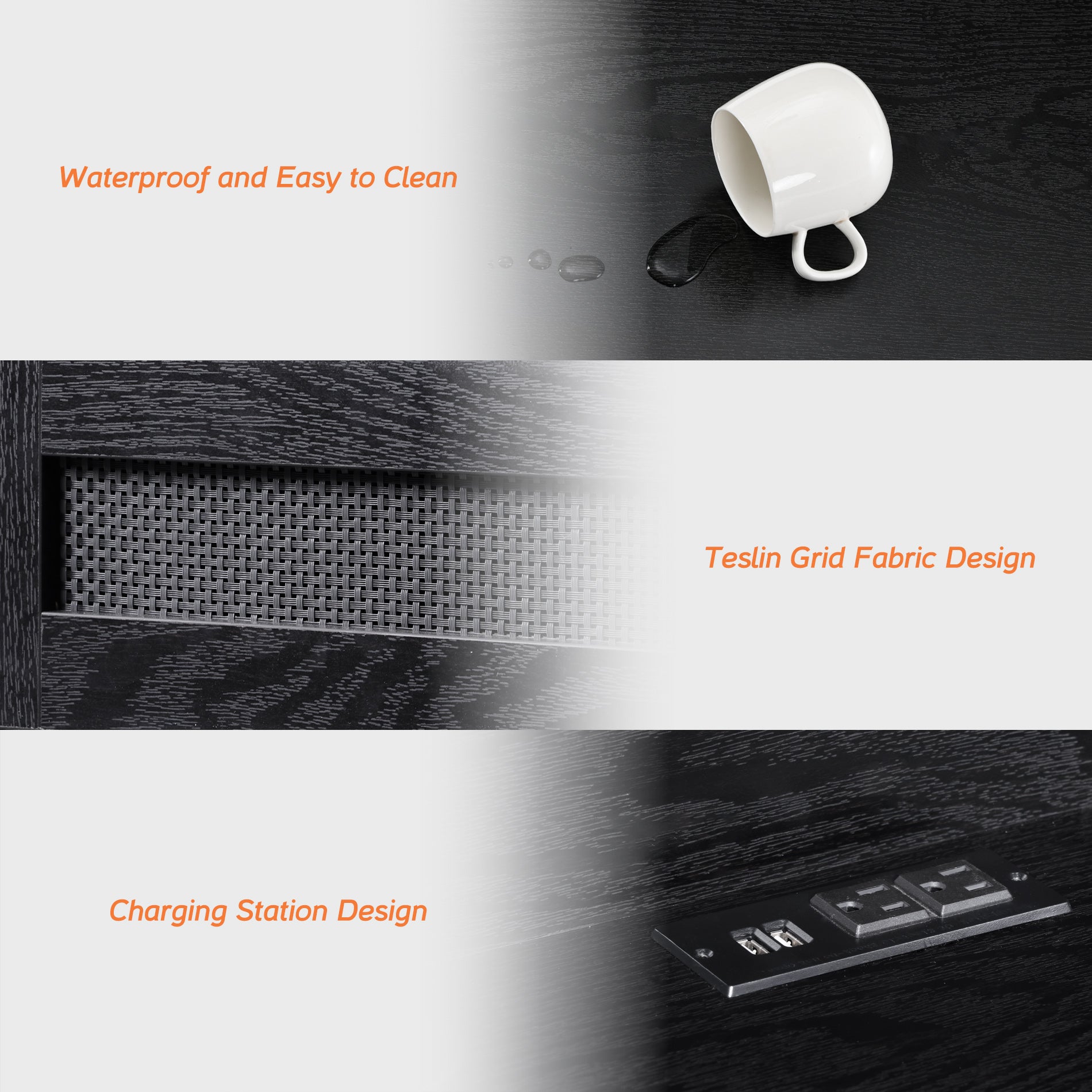 Wampat 69" Floating TV Stand for 75" TVs, Wall Mounted Entertainment Center for Living Room, Black