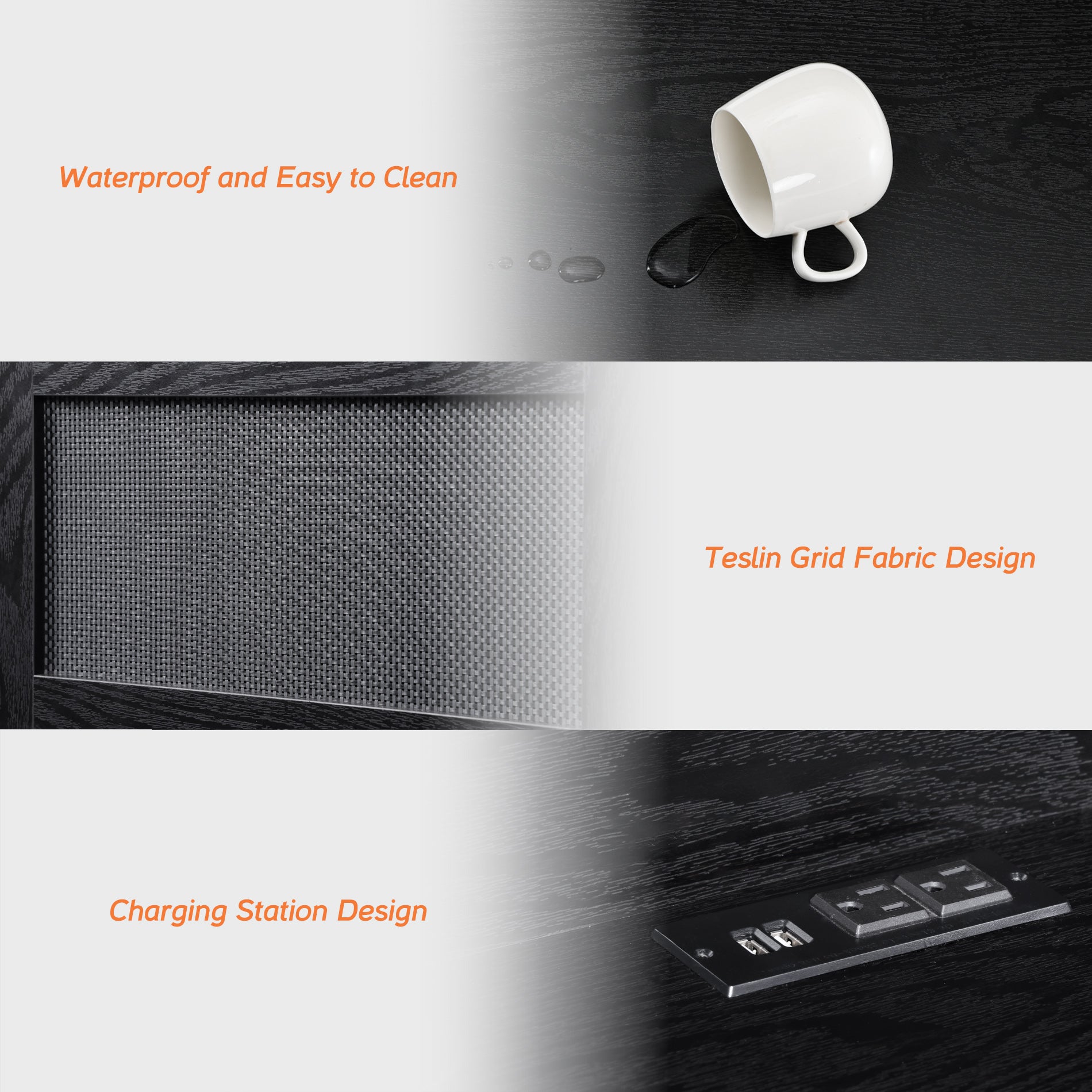 Wampat 2-Tier Floating TV Stand for 80" TVs, Wall Mounted Media Console Entertainment Center with Power Outlet, Floating TV Shelf for Living Room, Black