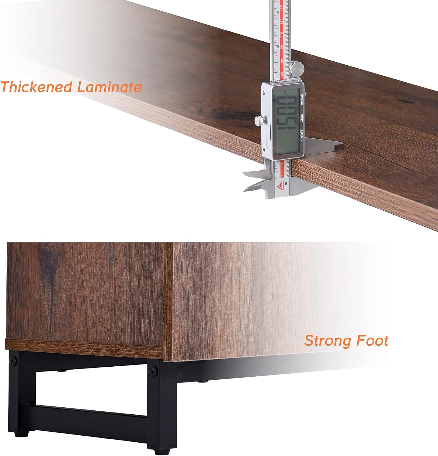 WAMPAT 73" Tall Bookshelf w/Storage Cabinet, Modern Book Shelf Organizers, Industrial Style Bookcases Furniture for Bedroom, Living Room, Home Office