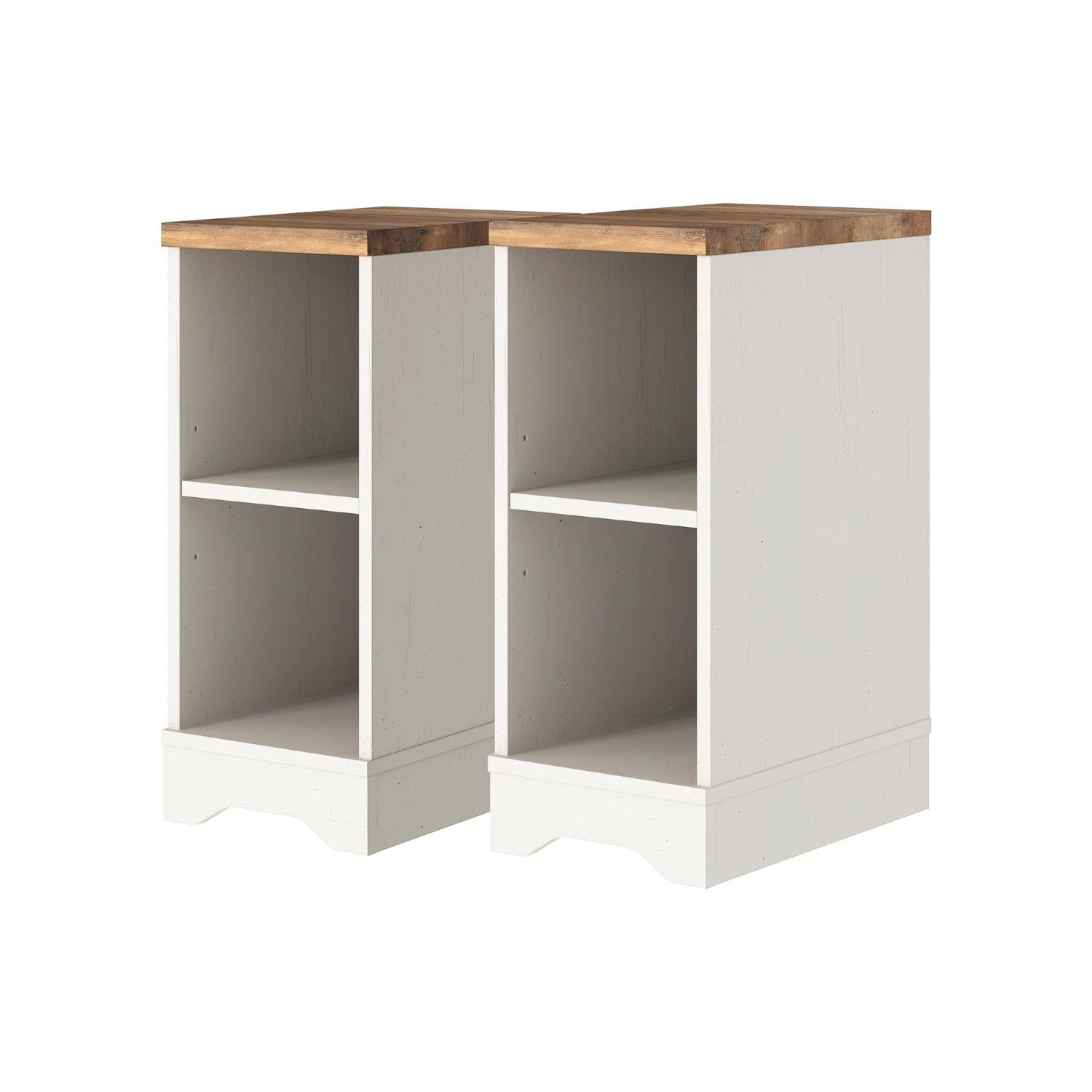 WAMPAT Modern Farmhouse TV Stand for up to 85" TVs Wood Entertainment Center with Open Storage for Living Room, Cream White