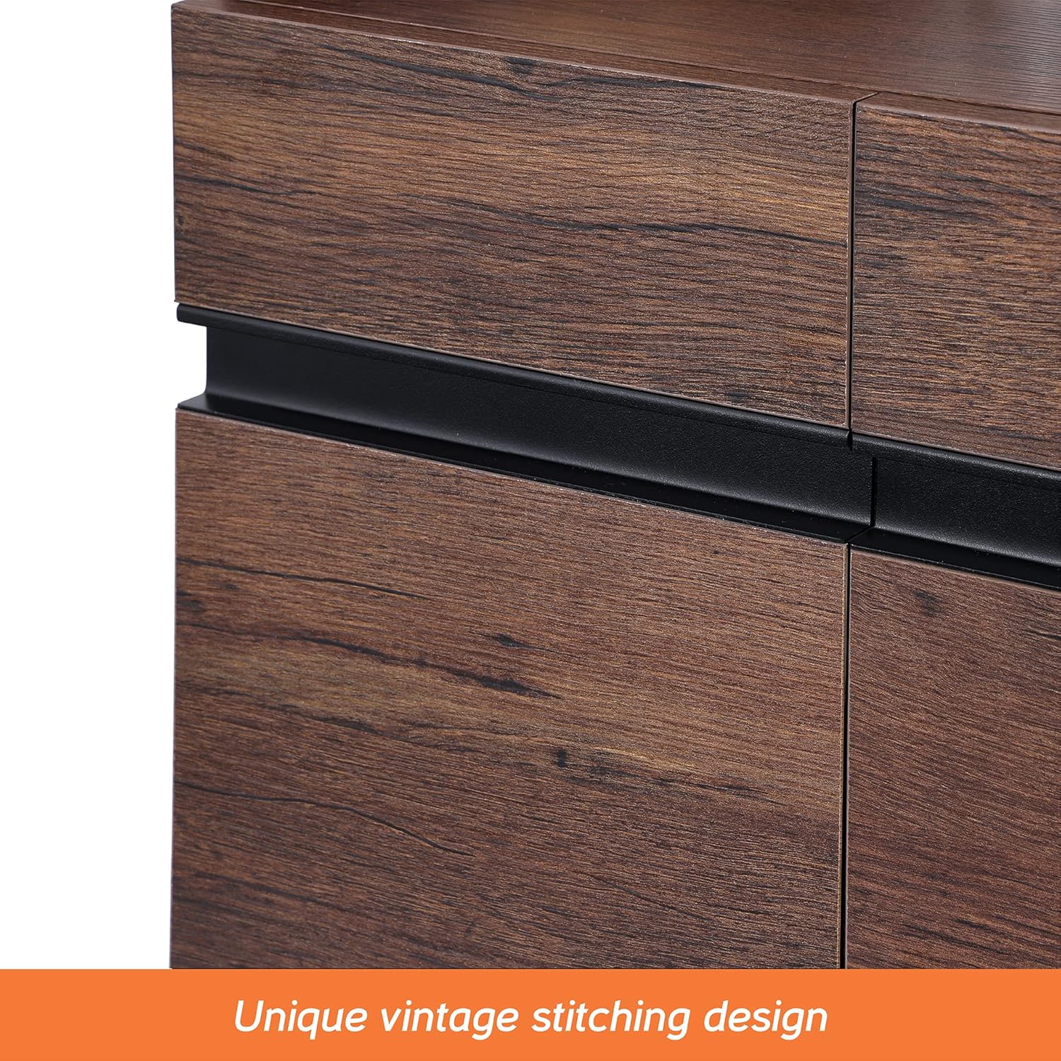 WAMPAT 73" Tall Bookshelf w/Storage Cabinet, Modern Book Shelf Organizers, Industrial Style Bookcases Furniture for Bedroom, Living Room, Home Office