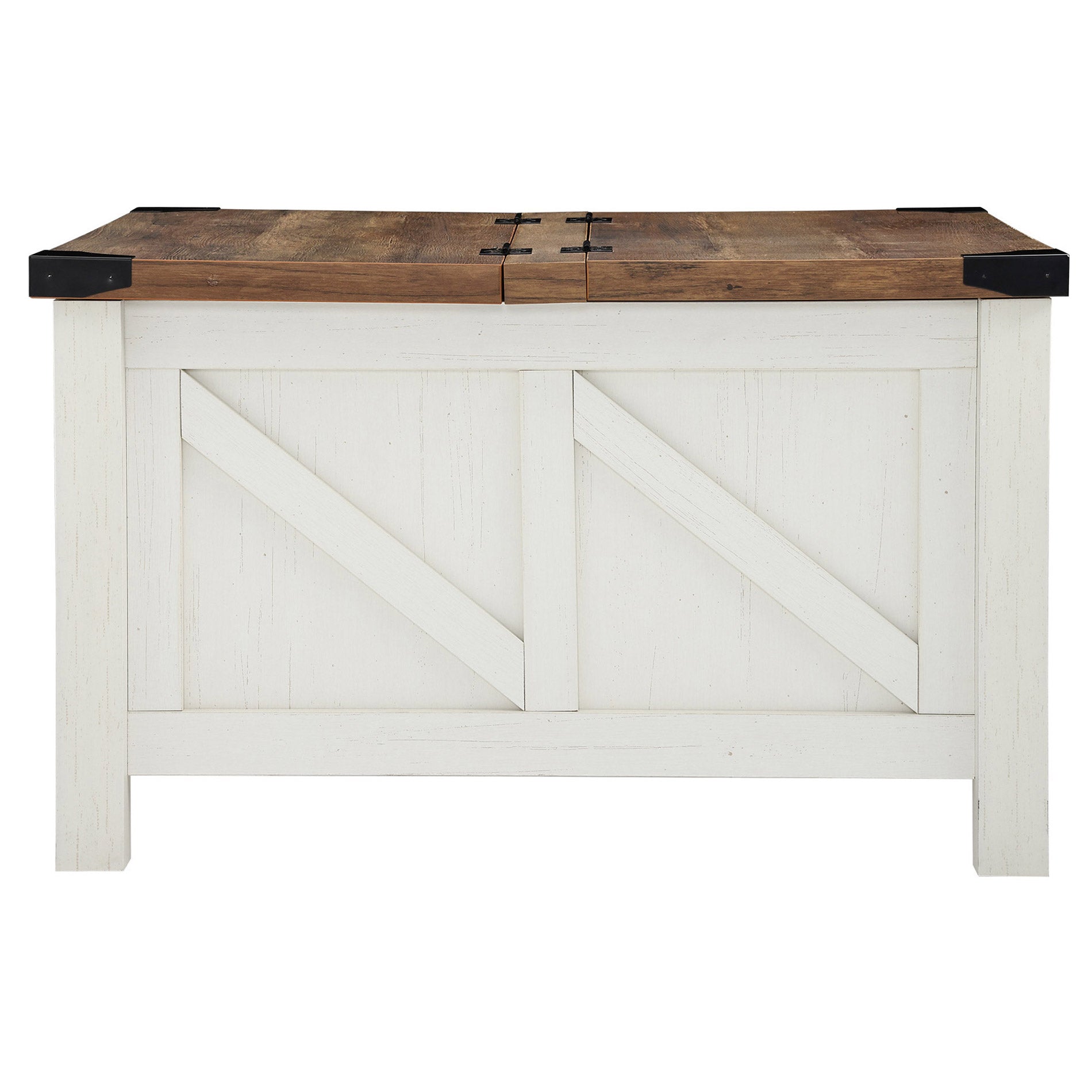 WAMPAT 30" Modern Farmhouse Square Coffee Table with Gas Struts Lift-Top for Extra Large Hidden Storage, White