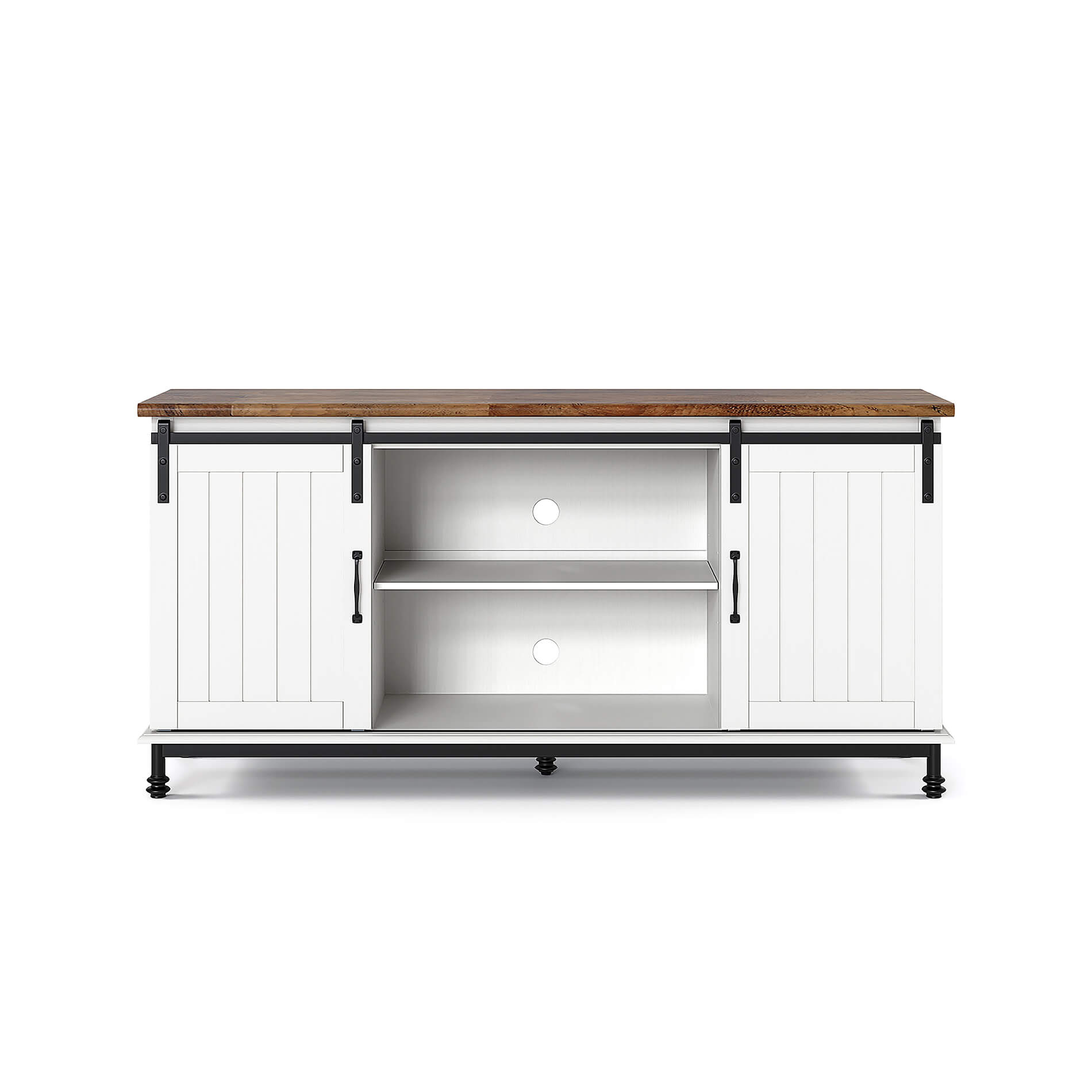 WAMPAT 58” Farmhouse TV Stand for TVs Up to 65 Inch, White