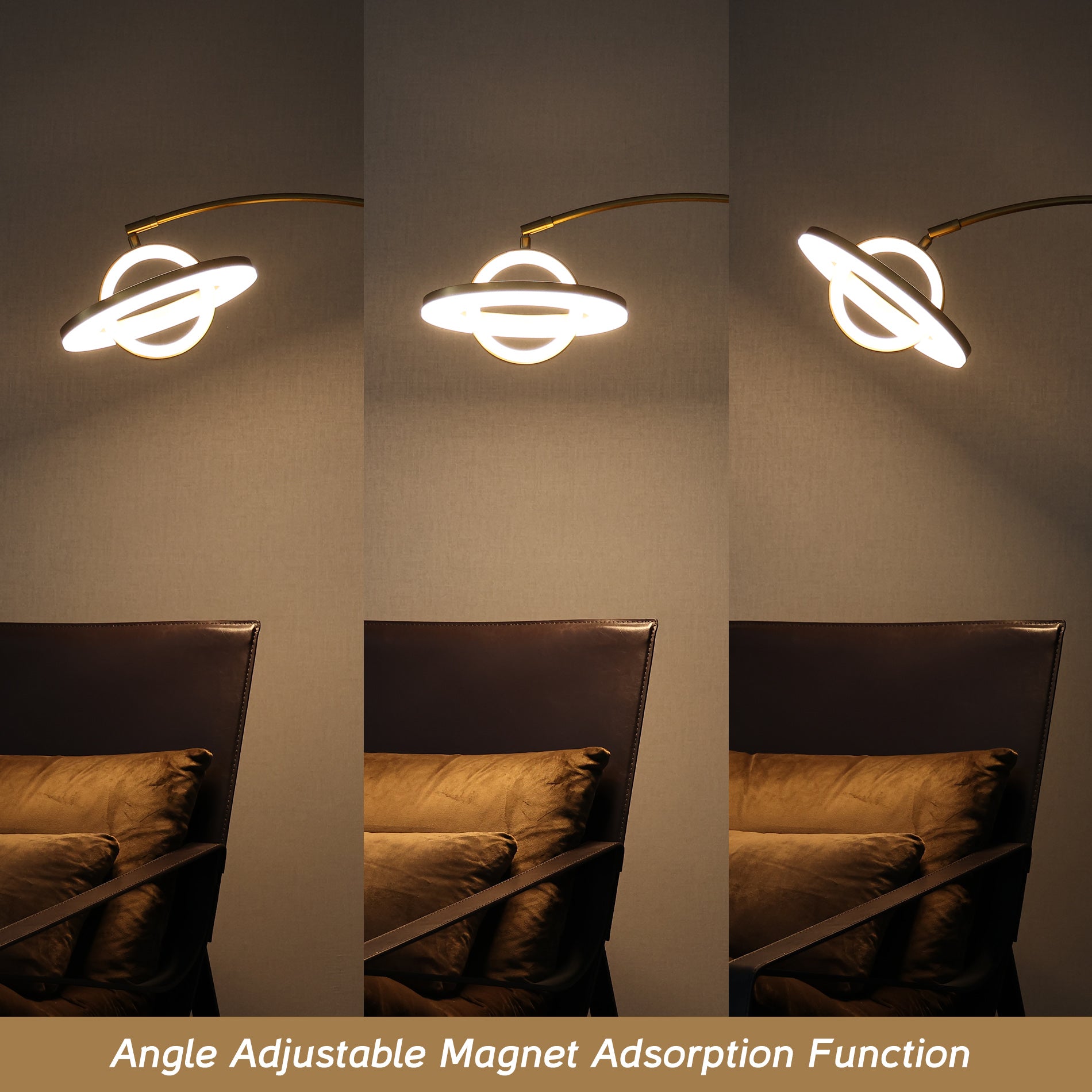 WAMPAT Arc Floor Lamp, 30W/3000LM LED Modern Night Bright Lamps,Tall Standing Light for Bedroom,Living Room