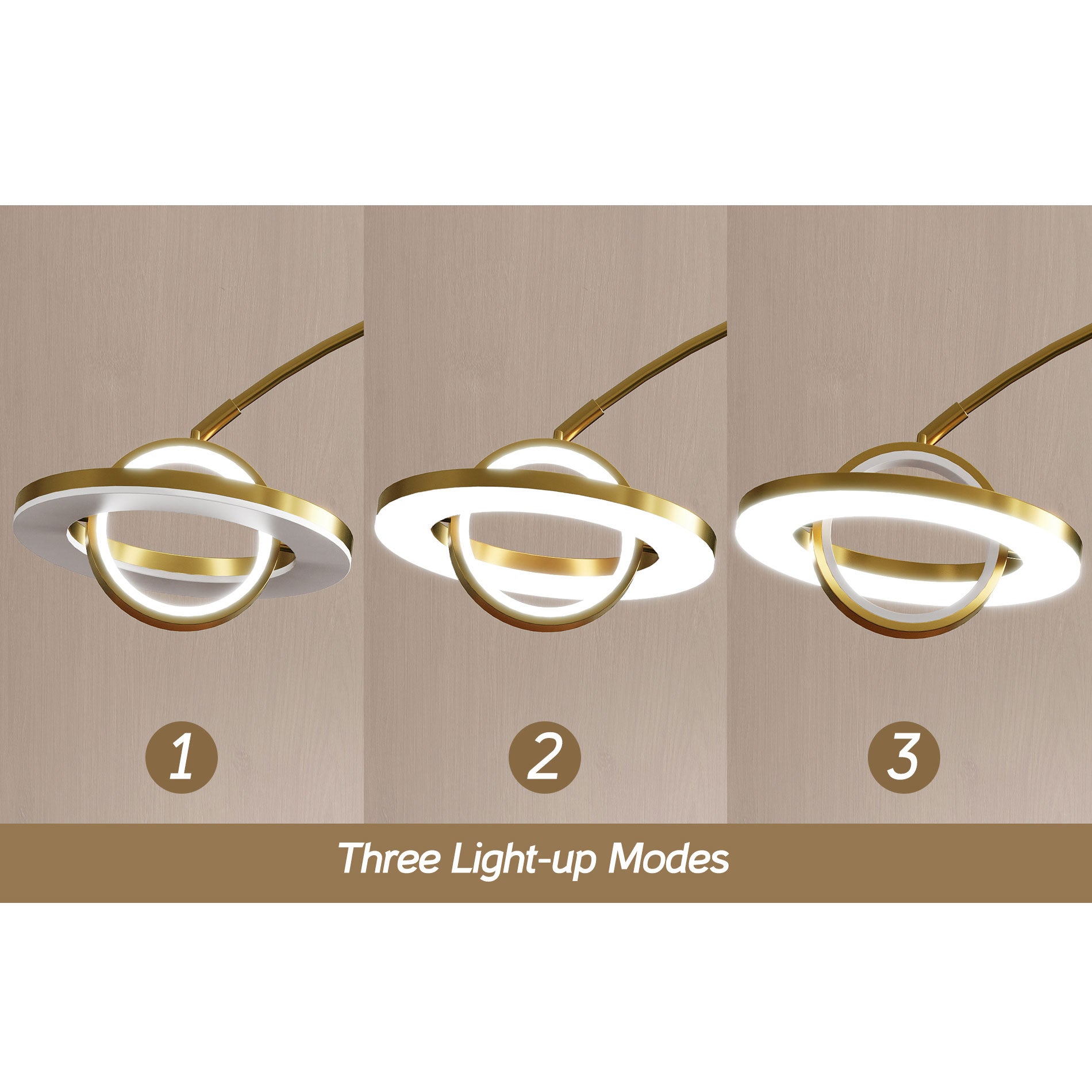 WAMPAT Arc Floor Lamp, 30W/3000LM LED Modern Night Bright Lamps,Tall Standing Light for Bedroom,Living Room