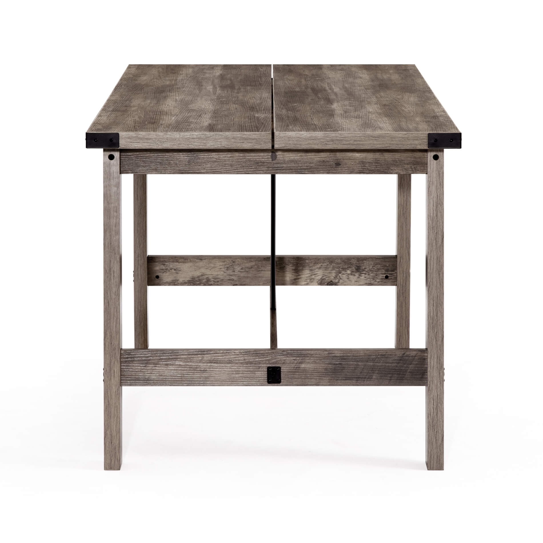 WAMPAT 67.7" Modern Wood Dining Room Table, Rustic Grey
