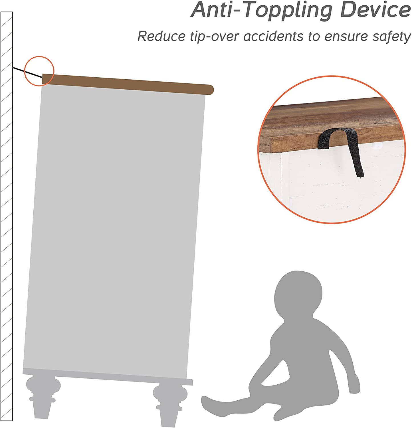 WAMPAT 48" Baby Changing Dresser for Kids Bedroom, Nursery Dresser Organizer with LED Light, Chest of Drawers for Bedroom with 4 Drawers, White
