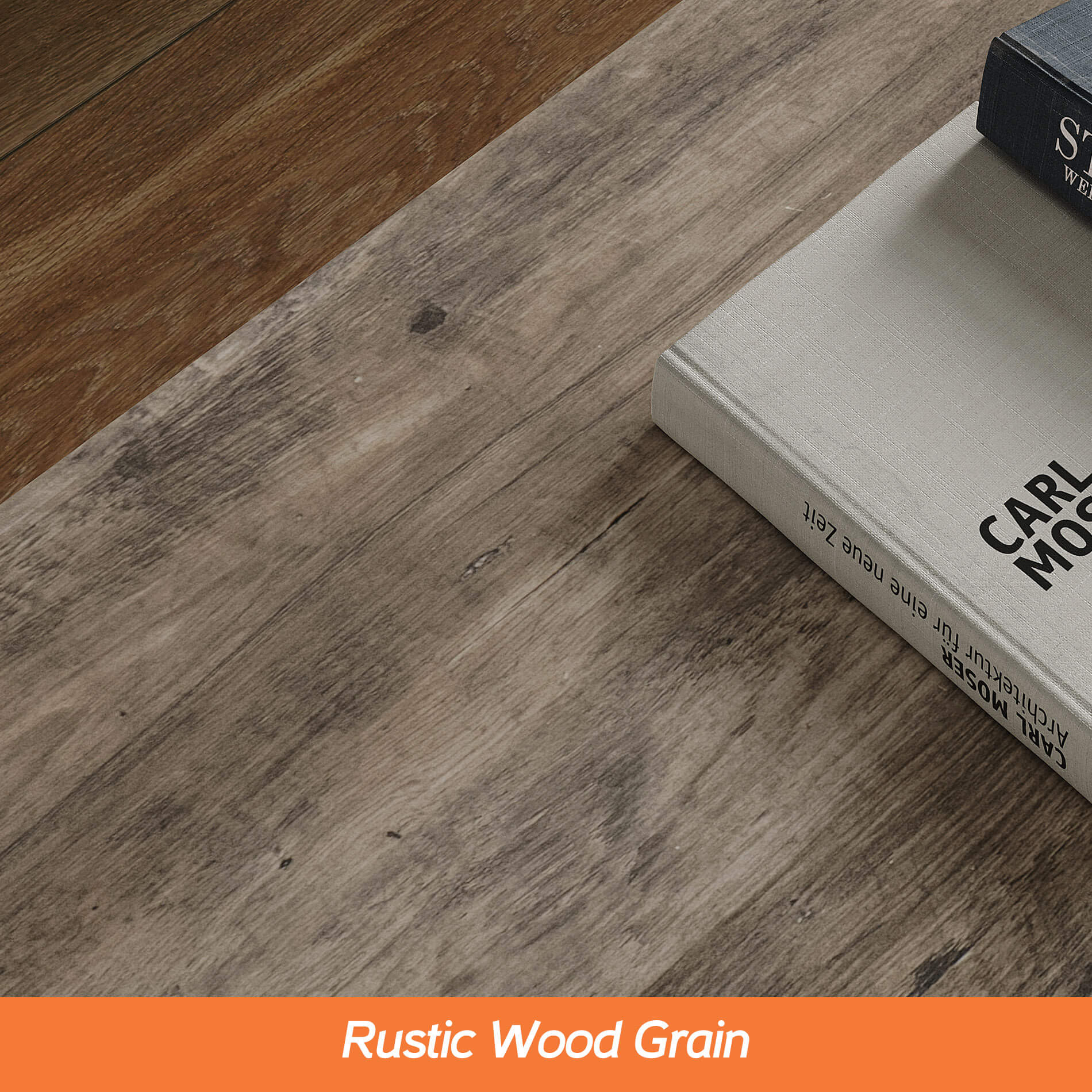 WAMPAT 67.7" Modern Wood Dining Room Table, Rustic Grey