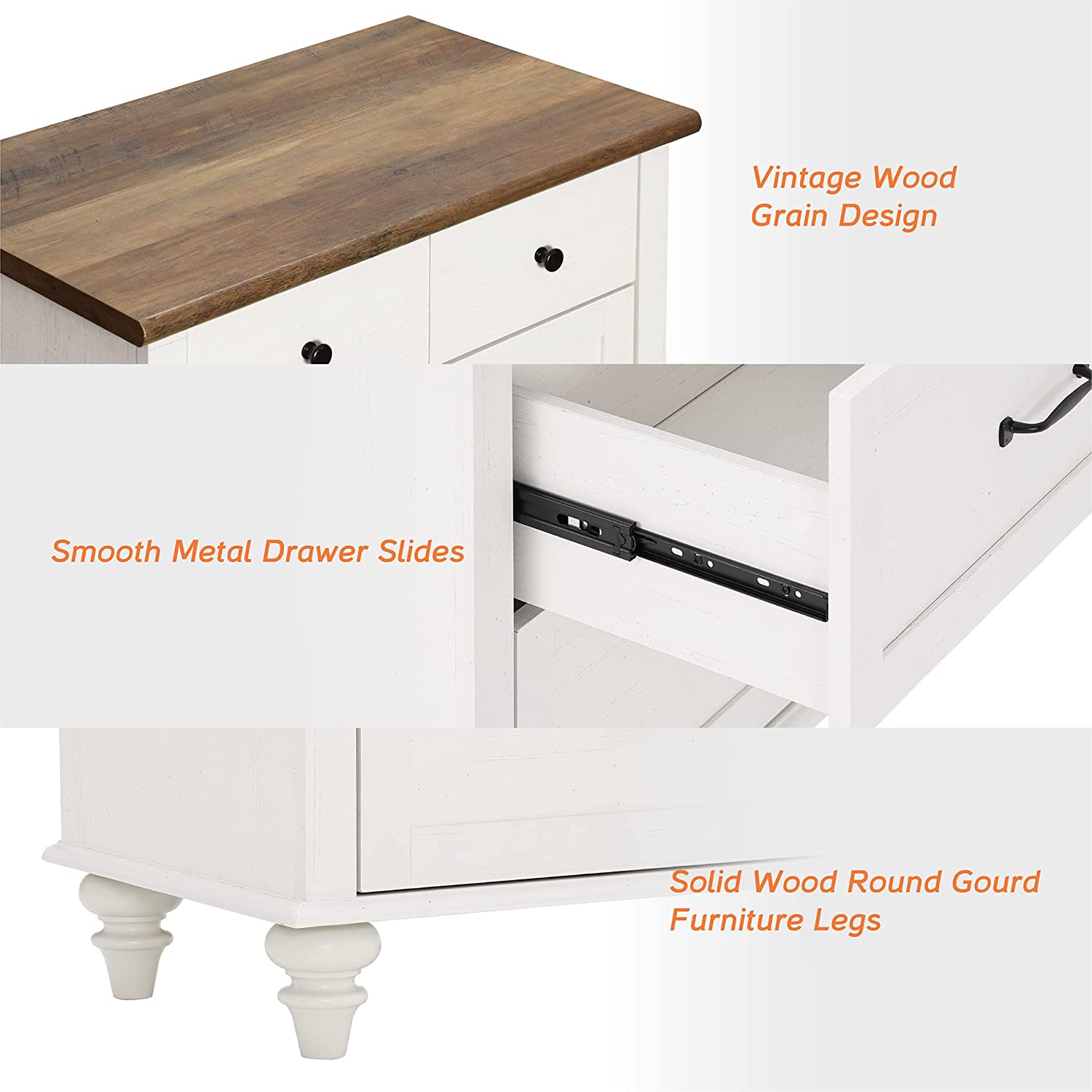 WAMPAT 27" Small Dresser for Bedroom with 5 Drawers, Tall Kids Dressers for Small Space, White