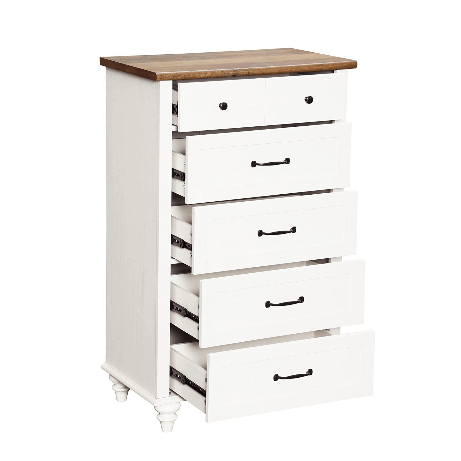 WAMPAT 27 Small Dresser for Bedroom with 5 Drawers, Tall Kids Dresser